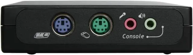 Alt view image 2 of 8 - Rosewill RKV-2P 2 Port Slim Desktop PS/2 KVM Switch w/ Audio & Mic/ Black Shell