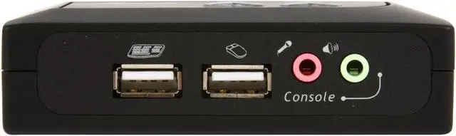 Alt view image 5 of 11 - Rosewill RKV-2U 2 Port Slim Palmtop USB KVM Switch w/ Audio & Mic/ Black Shell