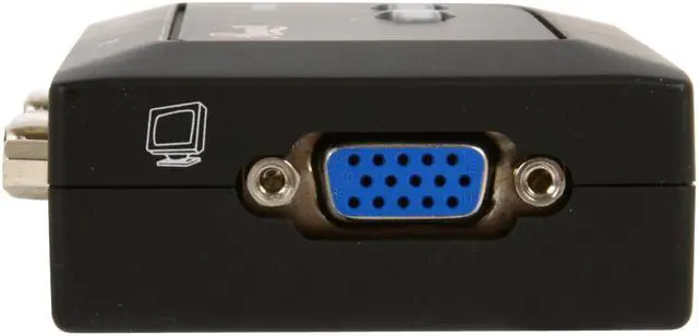 Alt view image 6 of 11 - Rosewill RKV-2U 2 Port Slim Palmtop USB KVM Switch w/ Audio & Mic/ Black Shell