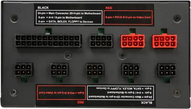 Alt view image 4 of 6 - Rosewill Libertas Series LIB-650 650W Continuous @40°C,80 PLUS Certified, Full Modular, ATX12V v2.3/EPS12V v2.92,SLI Ready, CrossFire Ready, Active PFC, Compatible with Core i7, i5 Power Supply