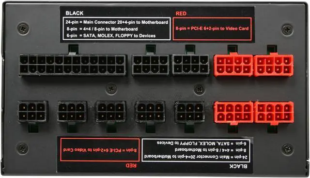 Alt view image 4 of 6 - Rosewill Libertas Series LIB-800 800W Continuous @50°C,80 PLUS Bronze Certified, Full Modular, ATX12V v2.3/EPS12V v2.92,SLI Ready,CrossFire Ready,Active PFC,Compatible with Core i7, i5 Power Supply