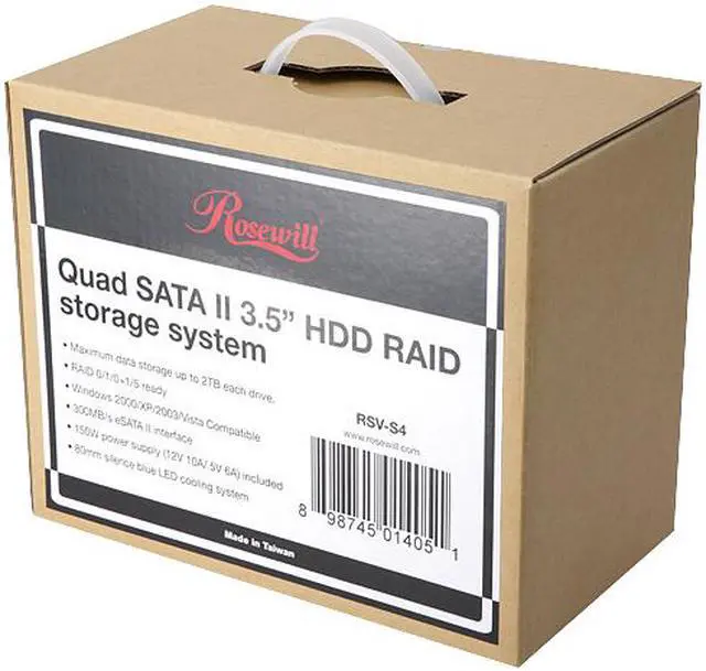 Alt view image 16 of 16 - Rosewill RSV-S4 External Quad 3.5" SATA 3G HDD 4-Bay RAID System with Full 150 Watts Power Supply / RAID 5 card