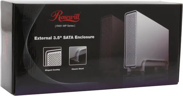 Alt view image 8 of 8 - Rosewill RX81-MP-SC- SLV 3.5" SATA to USB & 1394 a/b & eSATA External Enclosure (Silver)