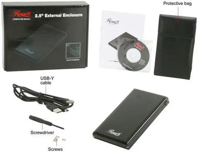 Alt view image 8 of 8 - Rosewill RX81U-ES-25A 2.5" SATA to USB 2.0 External Enclosure