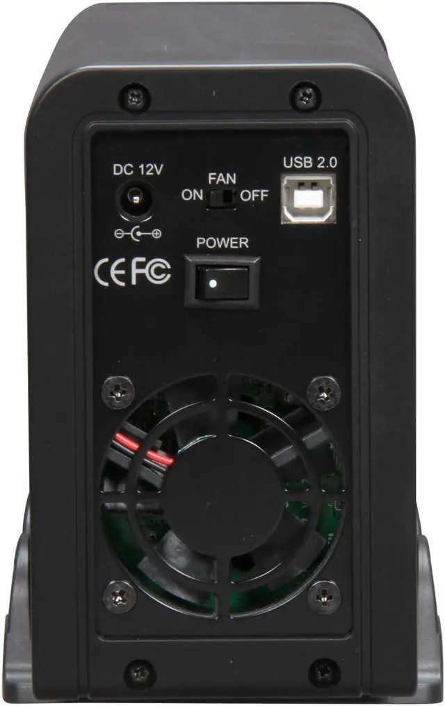 Alt view image 4 of 5 - Rosewill R2-JBOD - Aluminum 3.5" SATA I / II USB 2.0 Dual-Bay External Enclosure