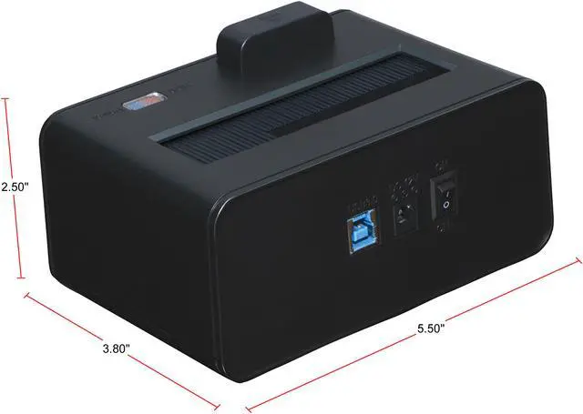 Alt view image 6 of 6 - Rosewill RX234 2.5"/3.5" SATA III USB 3.0 LED Single Bay HDD Docking Supports UASP and Hard Drive Capacity Up to 10TB