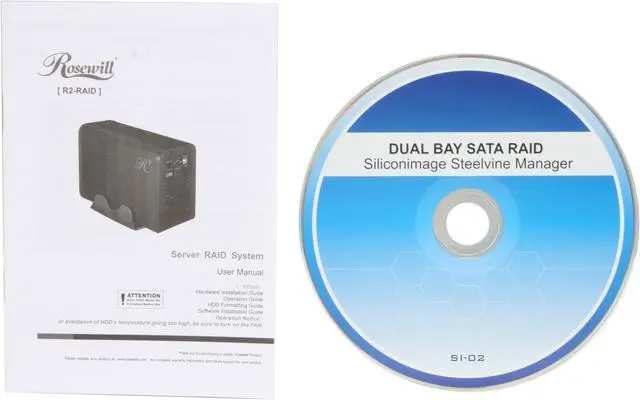 Alt view image 12 of 13 - Rosewill R2-RAID Dual 3.5" SATA 3G HDD 2-Bay RAID 0/1/BIG/JBOD/SAFE33/SAFE55 System/ USB2.0 & eSATA Output Design