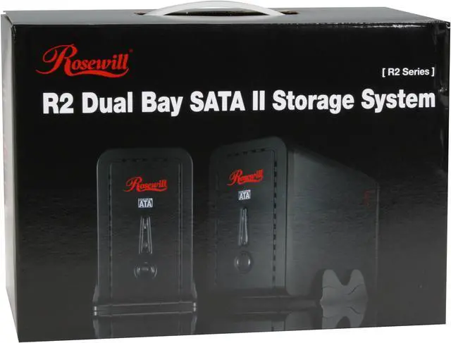 Alt view image 13 of 13 - Rosewill R2-RAID Dual 3.5" SATA 3G HDD 2-Bay RAID 0/1/BIG/JBOD/SAFE33/SAFE55 System/ USB2.0 & eSATA Output Design