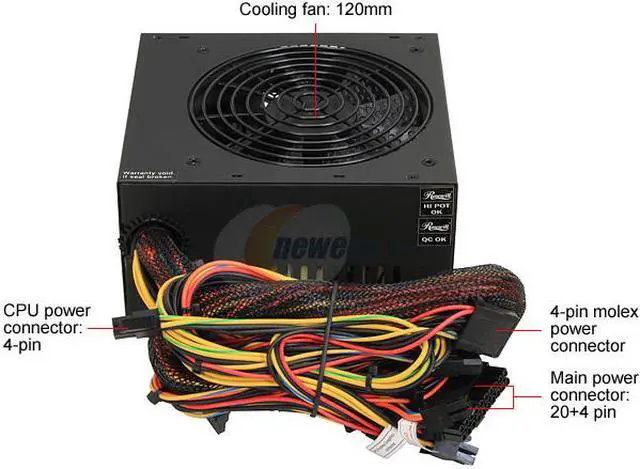 Alt view image 4 of 10 - Rosewill Green Series RG430-2 430W Continuous @40°C, 80 PLUS Certified, ATX12V v2.3 & EPS12V v2.91,Active PFC "Compatible with Core i7, i5" Power Supply