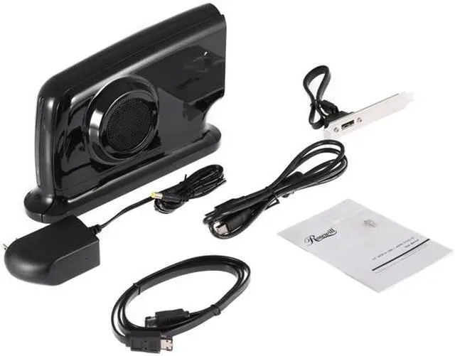Alt view image 3 of 4 - Rosewill RX355-X2 BK ABS Cover and internal metal shielding 3.5" Black USB2.0 & eSATA External Enclosure