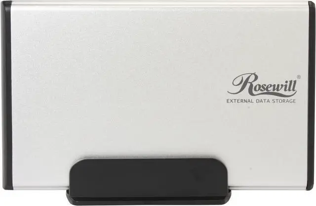 Alt view image 2 of 5 - Rosewill RX35-AT-SC SLV Full Aluminum Cover, Metal Tray 3.5" Silver SATA I/II USB 2.0 & eSATA External Enclosure