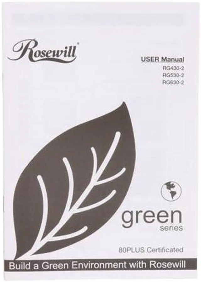 Alt view image 9 of 10 - Rosewill Green Series RG630-2 630W Continuous @40°C,80 PLUS Certified,ATX12V v2.3,SLI Ready,CrossFire Ready,Active PFC"Compatible with Core i7, i5" Power Supply