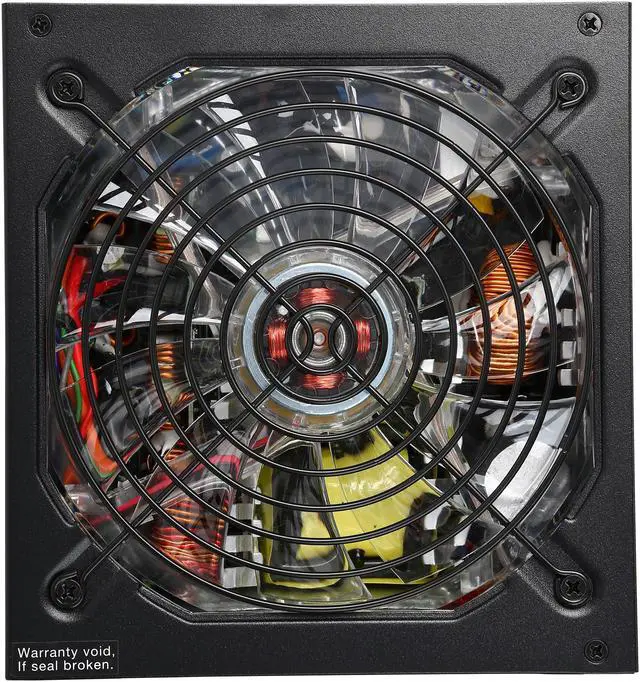 Alt view image 4 of 8 - Rosewill BRONZE Series, RBR1000-MS, 1000W Semi-Modular Power Supply, 80 PLUS BRONZE, Blue LED Dual-Ball-Bearing Fan, ATX 12V v2.3 / EPS 12V, SLI & CrossFire Ready, Black