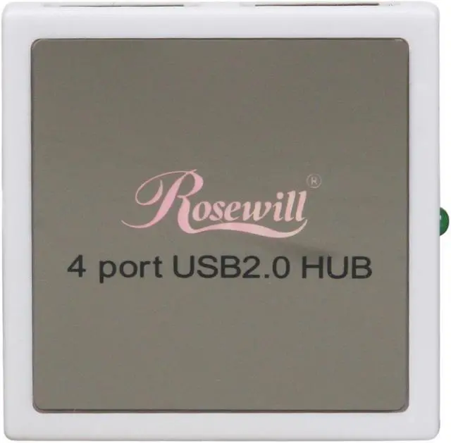 Alt view image 5 of 6 - Rosewill RHB-220W 4-port USB Hub - White