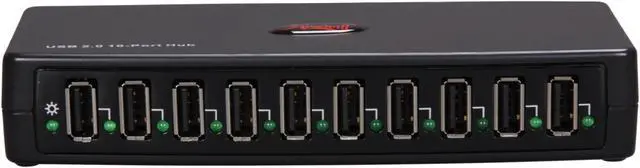 Alt view image 2 of 6 - Rosewill RHB-500 10-Port High Speed USB 2.0 Hub