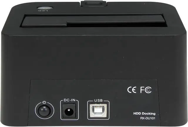 Alt view image 4 of 6 - Rosewill RX-DU101 Plastic 2.5" & 3.5" Black SATA USB 2.0 Docking Station