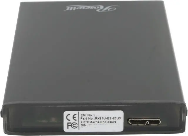Alt view image 4 of 5 - Rosewill RX81U-ES-25U3 Aluminum / Plastic 2.5" SATA I/II USB 3.0 External Enclosure