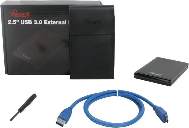Alt view image 5 of 5 - Rosewill RX81U-ES-25U3 Aluminum / Plastic 2.5" SATA I/II USB 3.0 External Enclosure