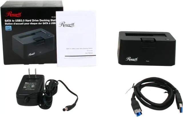 Alt view image 5 of 5 - Rosewill RX-DU300 - 2.5" & 3.5" SATA USB 3.0 Hard Drive Docking Station