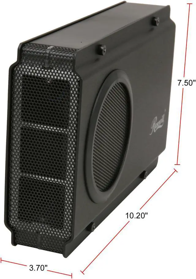 Alt view image 2 of 8 - Rosewill RX-358 U3C BLK External 3.5" Hard Drive Enclosure to USB 3.0/eSATA, Aluminum & Plastic, Built-in Cooling Fan and Fan Switch, Support 3.5" SATA III/II/I Hard Drive up to 8TB and UASP Function