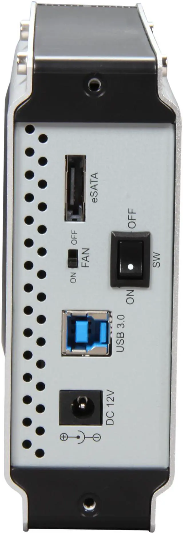 Alt view image 4 of 5 - Rosewill RX-358 U3C SLV - Silver External 3.5" Hard Drive Enclosure - Aluminum & Plastic, SATA I / II, USB 3.0 & eSATA