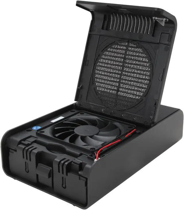 Alt view image 5 of 6 - Rosewill METAS – External 3.5" Hard Drive Enclosure – USB 3.0 & eSATA, Black, Rigid Aluminum Body and ABS Plastic Top Cover