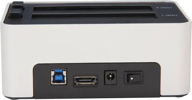 Alt view image 3 of 4 - Rosewill RDDO-12001 Rigid aluminum casing and internal plastic shield 2.5" & 3.5" SATA USB 3.0 & eSATA Docking Station