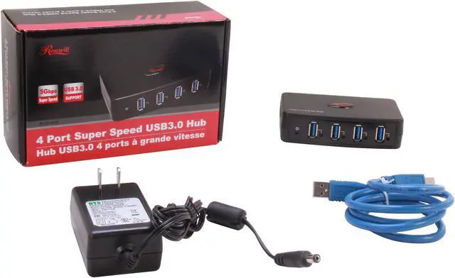 Alt view image 6 of 6 - Rosewill RHB-630 – 4-Port Fast Charging USB 3.0 Hub