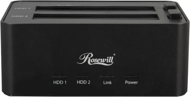 Alt view image 2 of 5 - Rosewill RDDO-13001 – Dual Bay 2.5" & 3.5" Docking Station – SATA USB 3.0 & eSATA, Rigid Aluminum Casing and Internal Plastic Shield, Black