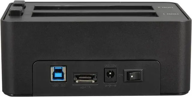 Alt view image 4 of 5 - Rosewill RDDO-13001 – Dual Bay 2.5" & 3.5" Docking Station – SATA USB 3.0 & eSATA, Rigid Aluminum Casing and Internal Plastic Shield, Black