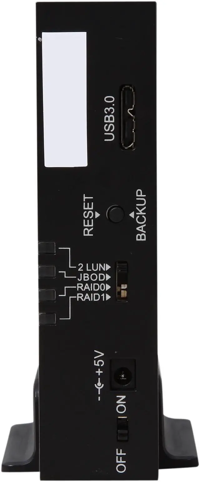 Alt view image 5 of 7 - Rosewill Transclosure RX200R-APU3-25B External Hard Drive Enclosure - Dual Slots for 2 x 2.5" SATA SSDs / HDDs with RAID 0 / 1 & JBOD / 2 LUN, USB 3.0 Connection, 100% Screw-less, Aluminum Body