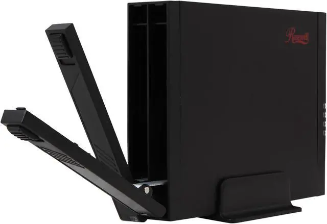 Alt view image 6 of 7 - Rosewill Transclosure RX200R-APU3-25B External Hard Drive Enclosure - Dual Slots for 2 x 2.5" SATA SSDs / HDDs with RAID 0 / 1 & JBOD / 2 LUN, USB 3.0 Connection, 100% Screw-less, Aluminum Body