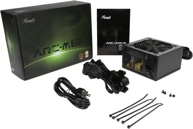 Alt view image 6 of 6 - Rosewill ARC Series 650W Modular Gaming Power Supply, 80 PLUS Bronze Certified, Single +12V Rail, Intel 4th Gen CPU Ready, SLI & CrossFire Ready - ARC-M650