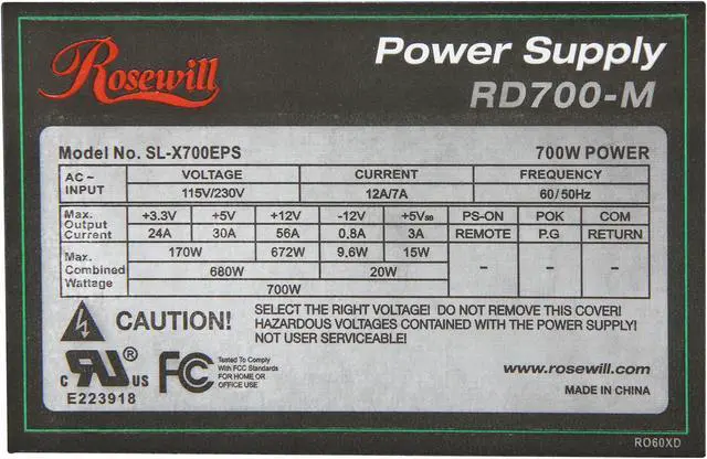 Alt view image 6 of 7 - Rosewill - Stallion Series 700-Watt Modular Gaming Power Supply Unit - ATX12V, SLI & CrossFire-Ready - RD700-M