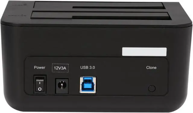 Alt view image 4 of 7 - Rosewill RX302-PU3-35B - Dual-Bay, External 2.5" or 3.5" Hard Drive Docking Station - USB 3.0 to SATA, One-Touch Duplicator / Cloner Function