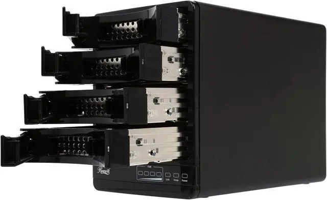 Alt view image 8 of 9 - Rosewill RX305 4B - SATA III-to-USB 3.0 & eSATA 4-Bay 2.5” or 3.5” Hard Drive Enclosure - Full Aluminum Case with Removable Fan, Supports Up to 20 TB Capacity (4 x 5 TB)