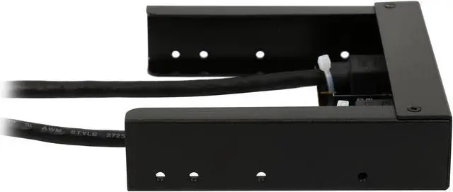 Alt view image 3 of 5 - Rosewill RCH-200 - 2-Port USB 3.0 Front Panel Hub with 20-Pin Connector - Fits 3.5" Drive Bay, Aluminum Frame