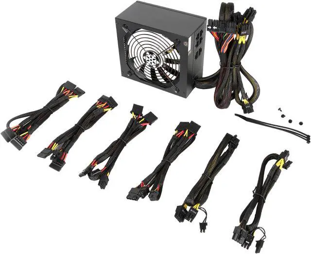 Alt view image 8 of 8 - Rosewill Glacier Series 1000W Semi-Modular Gaming Power Supply with Silent Aero-Diversion Fan, 80 PLUS Bronze Certified, Single +12V Rail, SLI & Crossfire Ready - Glacier-1000M