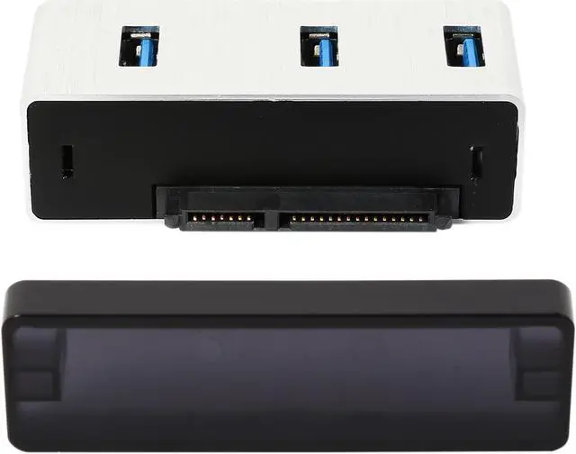 Alt view image 7 of 10 - Rosewill RHB-410 - Aluminum Mini-USB 3.0 3-Port Hub Plus 2.5" SATA 6G Enclosure Adapter