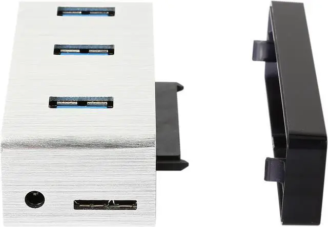 Alt view image 8 of 10 - Rosewill RHB-410 - Aluminum Mini-USB 3.0 3-Port Hub Plus 2.5" SATA 6G Enclosure Adapter