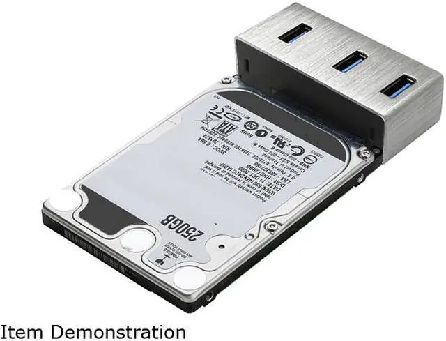Alt view image 3 of 10 - Rosewill RHB-410 - Aluminum Mini-USB 3.0 3-Port Hub Plus 2.5" SATA 6G Enclosure Adapter