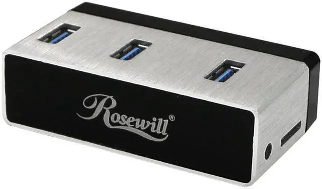 Main image of Rosewill RHB-410 - Aluminum Mini-USB 3.0 3-Port Hub Plus 2.5" SATA 6G Enclosure Adapter