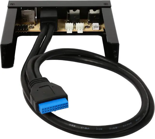 Alt view image 4 of 7 - Rosewill RHB-411 3.5" Drive Bay & 2 port USB 3.0 2 port USB 2.0 Multi-function Aluminum Front Panel with 2 Fan Adjustable Controller