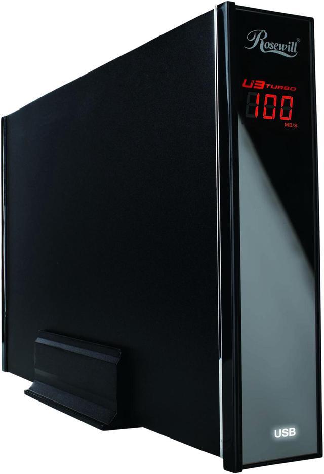 Main image of Rosewill Full Aluminum Hard Drive Enclosure 3.5" SATA III USB 3.0 with Transmission Speed LCD Display RX356-U-LCD
