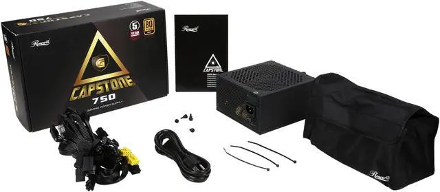 Alt view image 8 of 7 - Rosewill Capstone G Series 750W Modular Gaming Power Supply, 80 PLUS Gold Certified, Single +12V Rail, SLI & Crossfire Ready - Capstone-G750