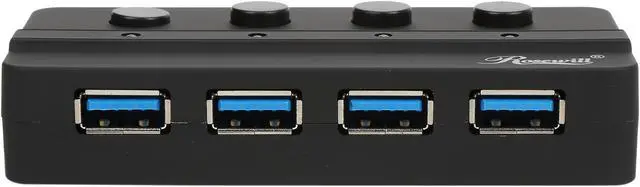 Alt view image 5 of 7 - Rosewill RHB-343 USB 3.0 4-Port Hub with Individual Power Control