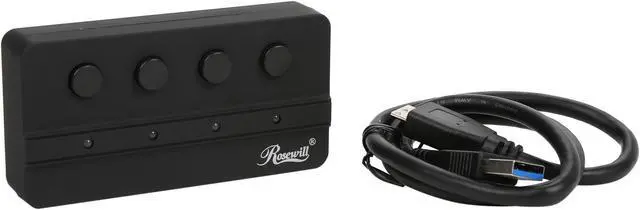 Alt view image 6 of 7 - Rosewill RHB-343 USB 3.0 4-Port Hub with Individual Power Control