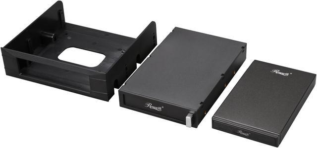 Alt view image 8 of 9 - Rosewill RX204 - 2.5" HDD Enclosure with 3.5" & 5.25" Bay Adapters, Aluminum Body, USB 3.0 Connection and Support  SATA III SSD / HDD