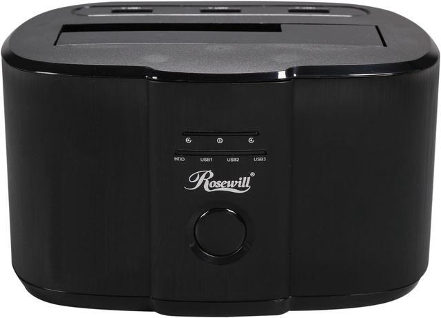 Alt view image 3 of 7 - Rosewill Hard Drive Dock 2.5" / 3.5" SATA III and 3 Charging Ports USB 3.0 Aluminum Docking Station RX309