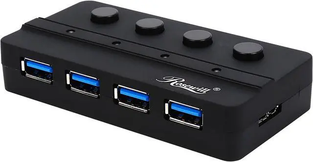 Main image of Rosewill RHB-346 USB 3.0 4 Ports Hub with Individual Power Switch